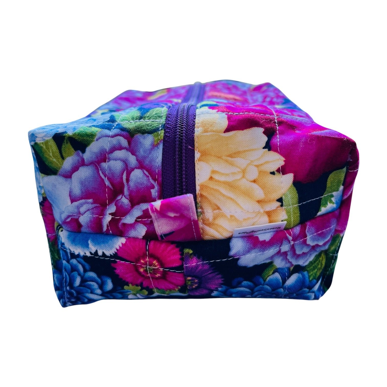 Zippered Boxy Pouch - Chrysanthemum Blooms - Image 3