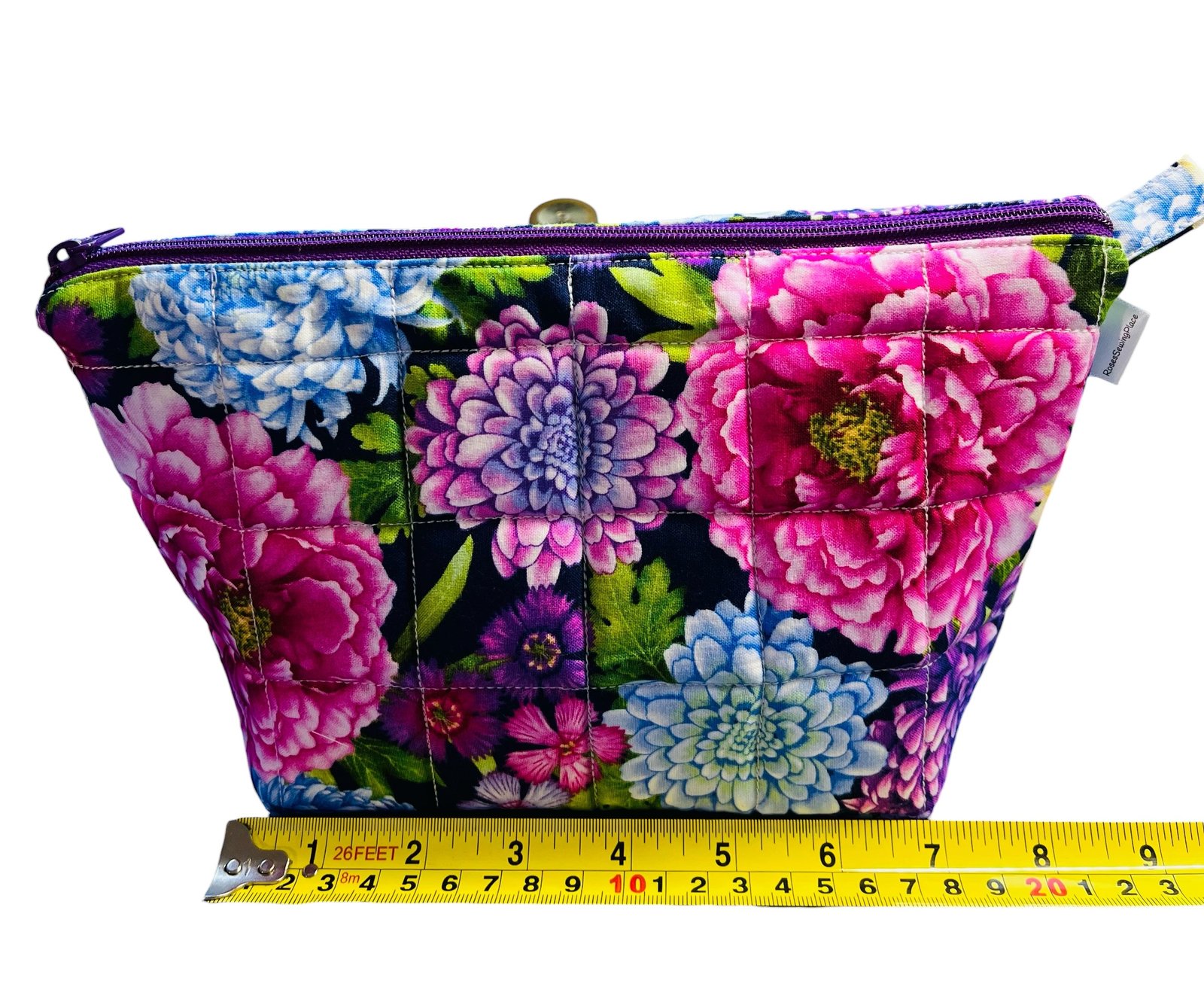 Zippered Pouch - Chrysanthemum Blooms - Image 4