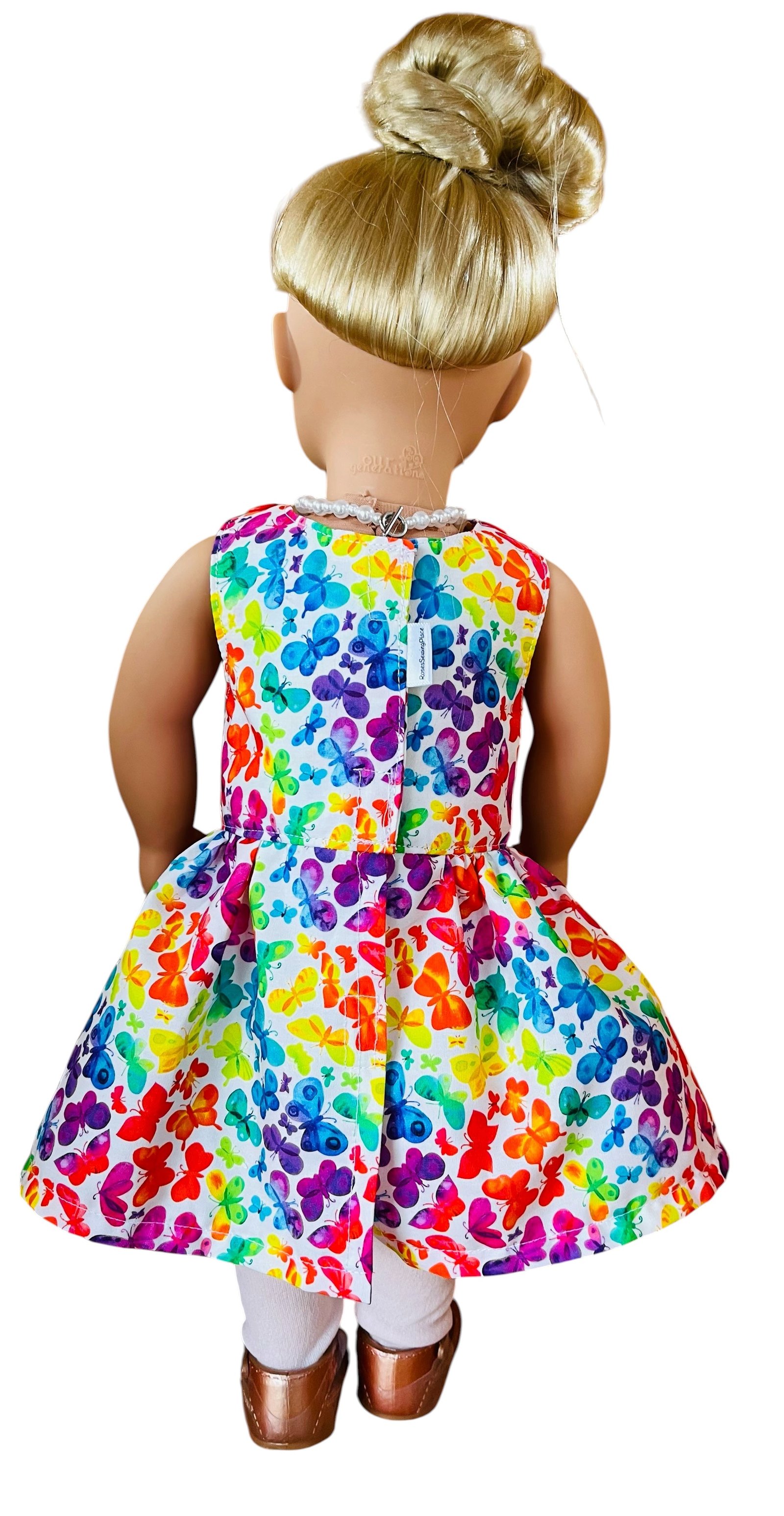 Butterfly Kisses Doll Dress. Fits 48cm (18in) Our Generation / American Girl doll. - Image 3