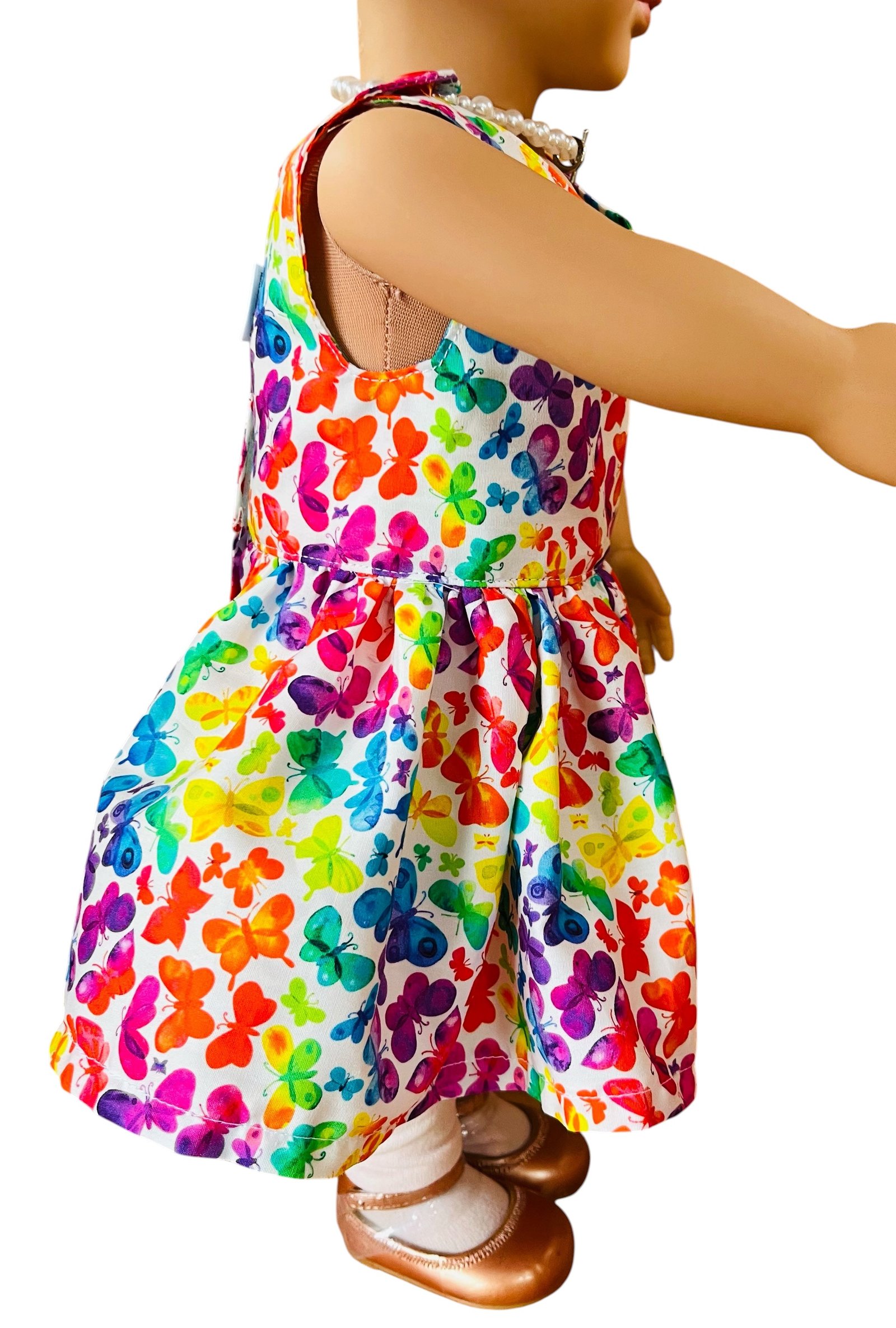 Butterfly Kisses Doll Dress. Fits 48cm (18in) Our Generation / American Girl doll. - Image 5