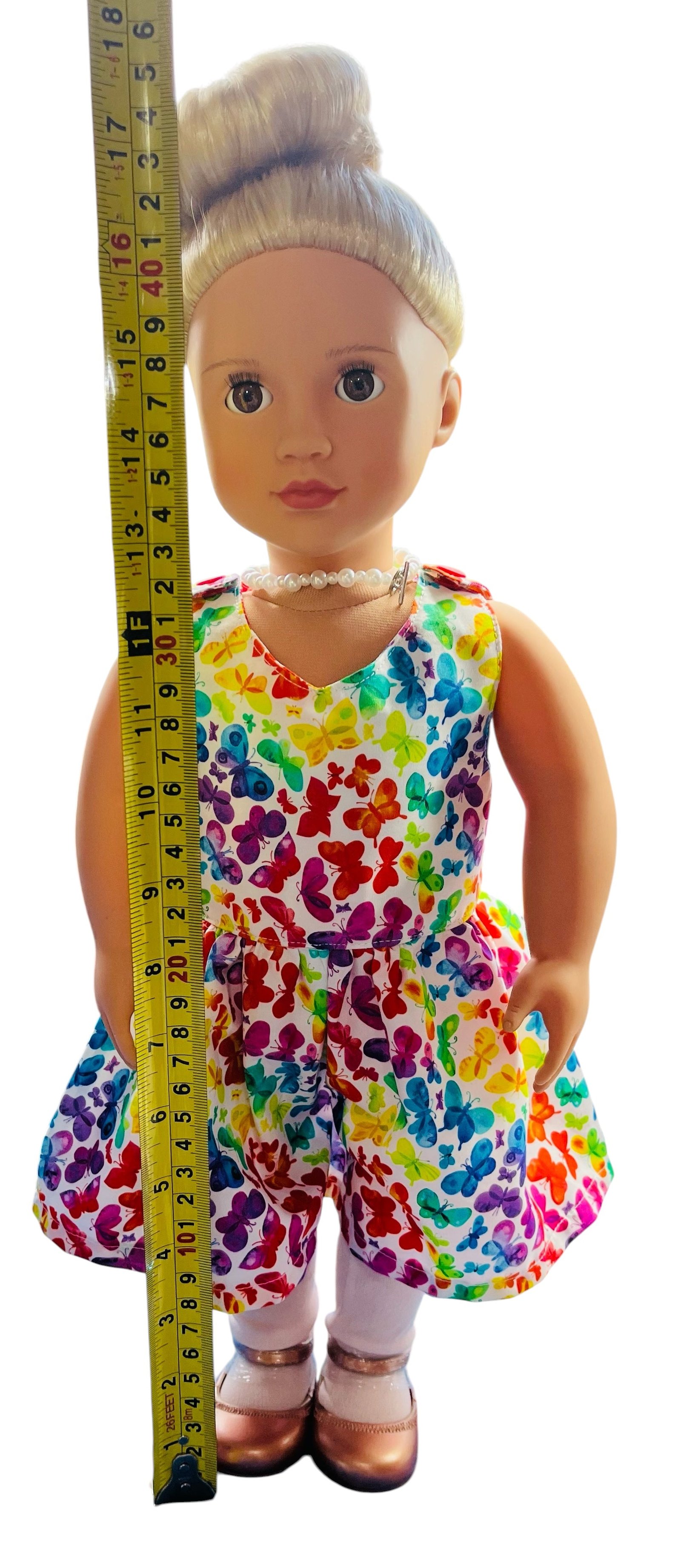 Butterfly Kisses Doll Dress. Fits 48cm (18in) Our Generation / American Girl doll. - Image 7
