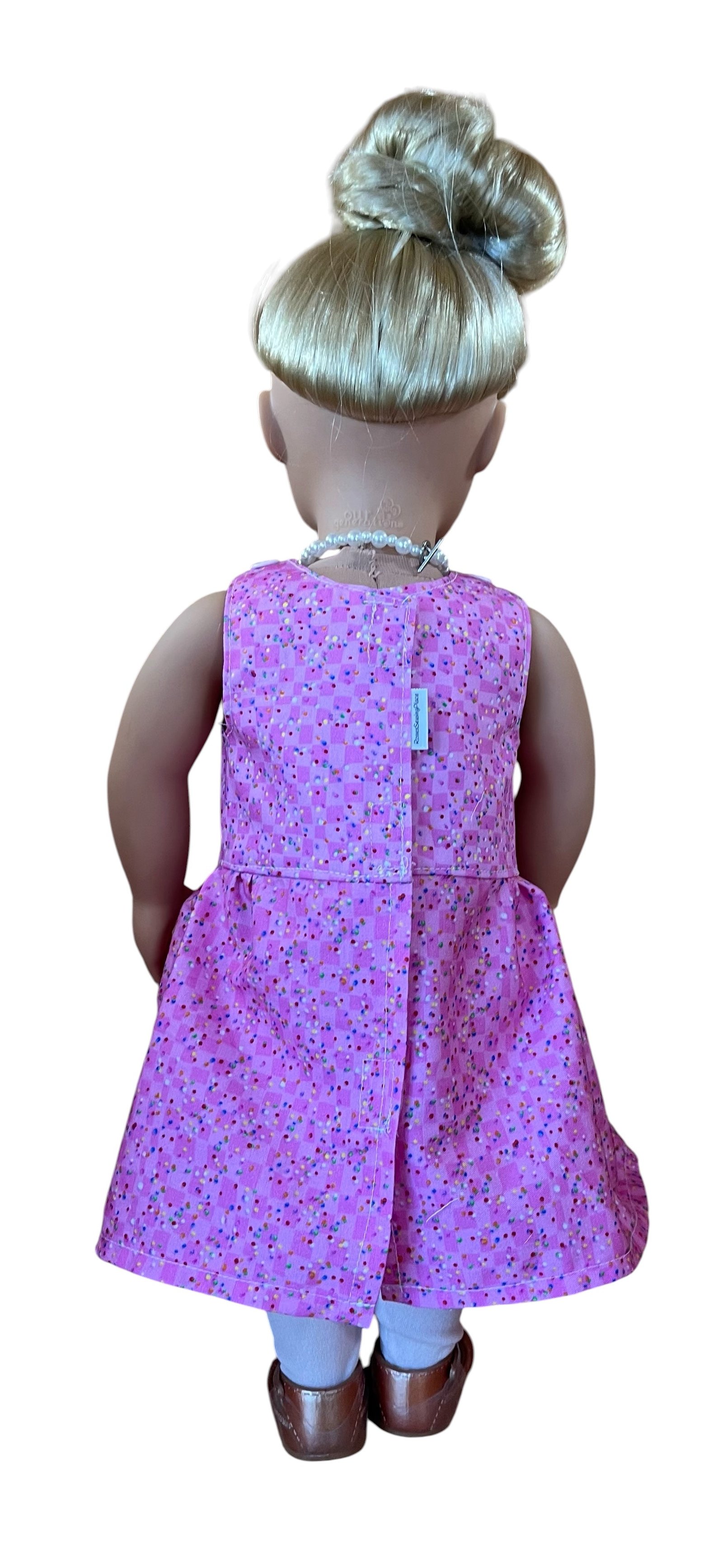Confetti Pink Doll Dress. Fits 48cm (18in) Our Generation / American Girl Doll. - Image 3