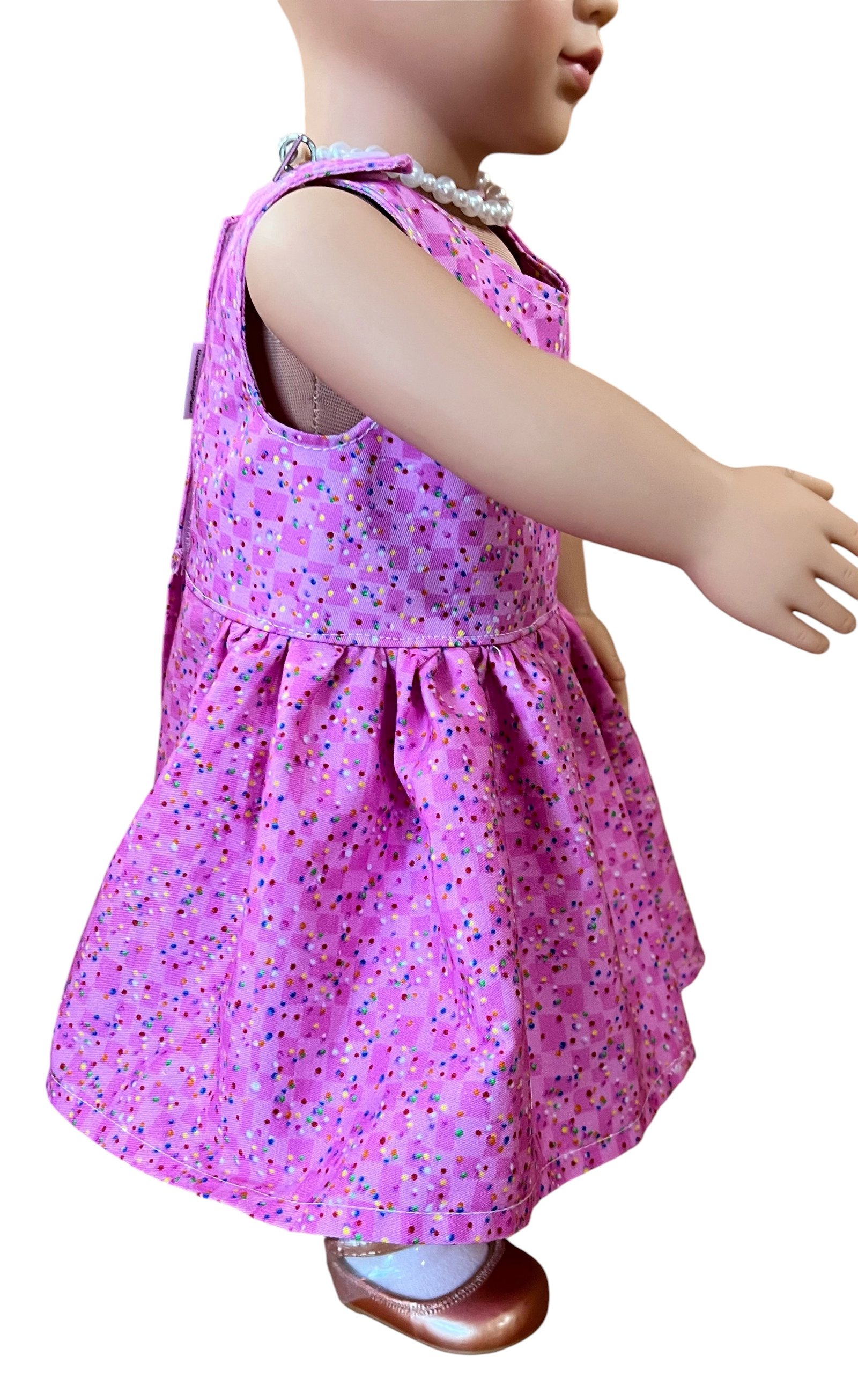 Confetti Pink Doll Dress. Fits 48cm (18in) Our Generation / American Girl Doll. - Image 4