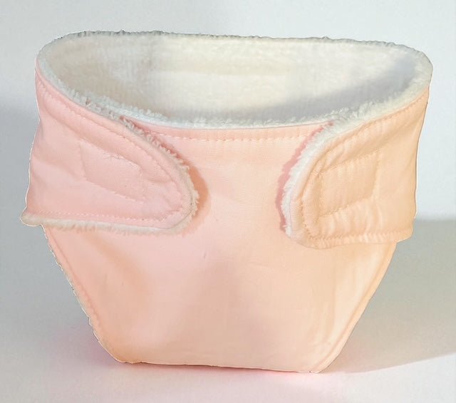 Pale Pink Handmade Doll Nappy with Velcro. Suits Dolls 43cm (as shown) - Image 7