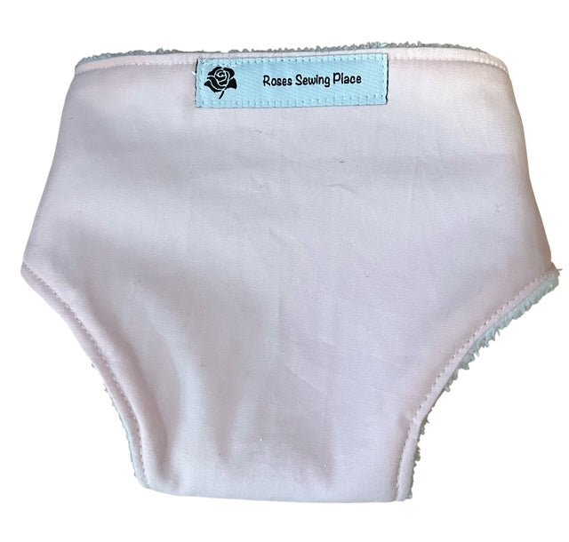 Pale Pink Handmade Doll Nappy with Velcro. Suits Dolls 43cm (as shown) - Image 8
