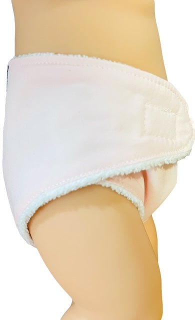 Pale Pink Handmade Doll Nappy with Velcro. Suits Dolls 43cm (as shown) - Image 5
