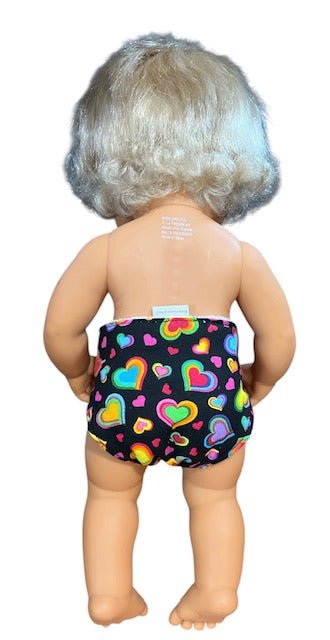 Happy Hearts Doll Nappy. Fits 38cm doll (as shown) - Image 3