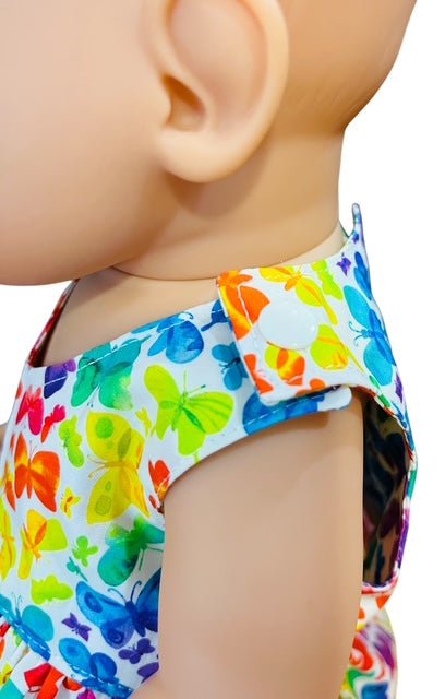 Butterfly Kisses Doll Dress. Fits 43cm Baby Born doll (as shown) - Image 8