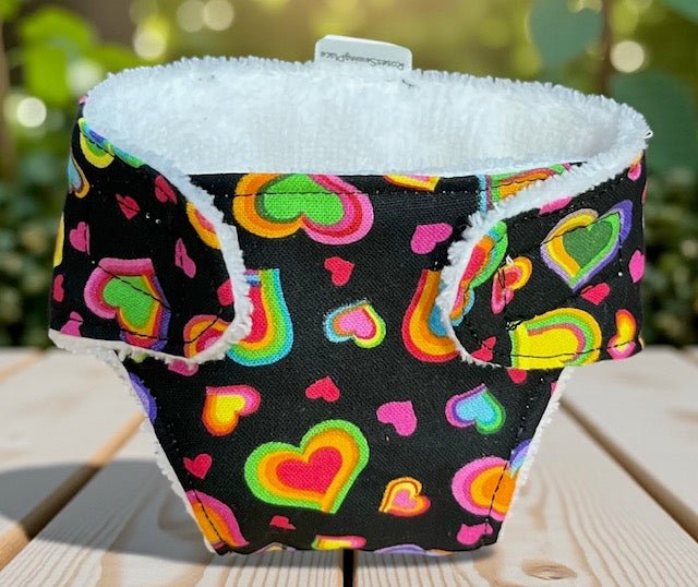 Happy Hearts Doll Nappy. Fits 38cm doll (as shown) - Image 2