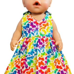 Butterfly Kisses Doll Dress. Fits 43cm Baby Born doll (as shown)