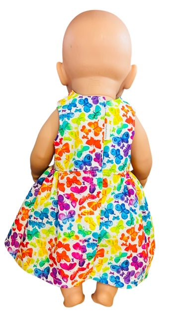 Butterfly Kisses Doll Dress. Fits 43cm Baby Born doll (as shown) - Image 4