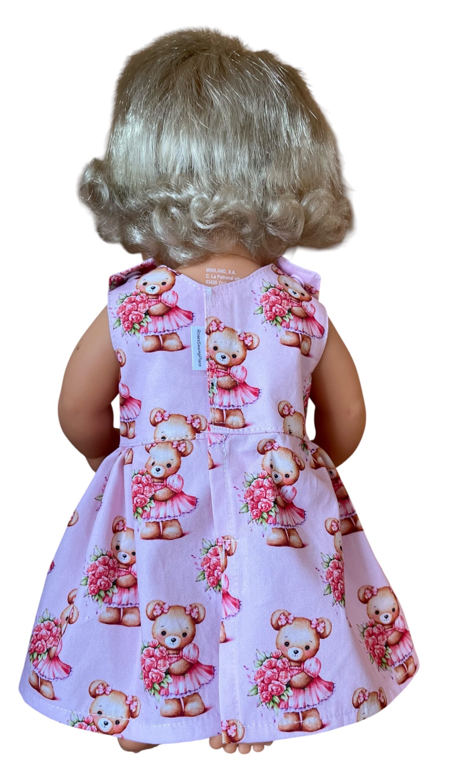 Blossom Bear Doll Dress. Fits 38cm Minilands doll. - Image 2