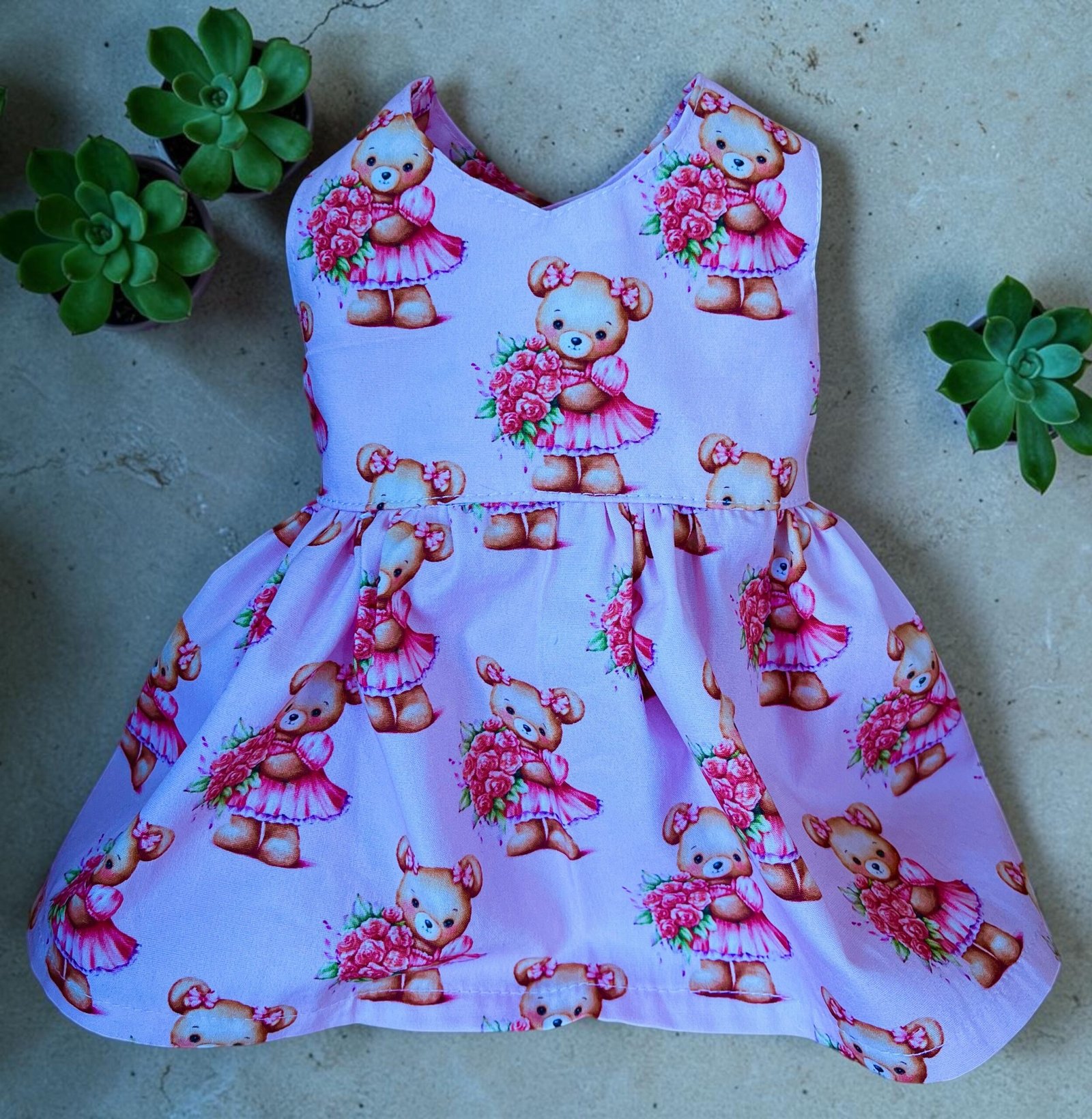 Blossom Bear Doll Dress. Fits 38cm Minilands doll. - Image 3