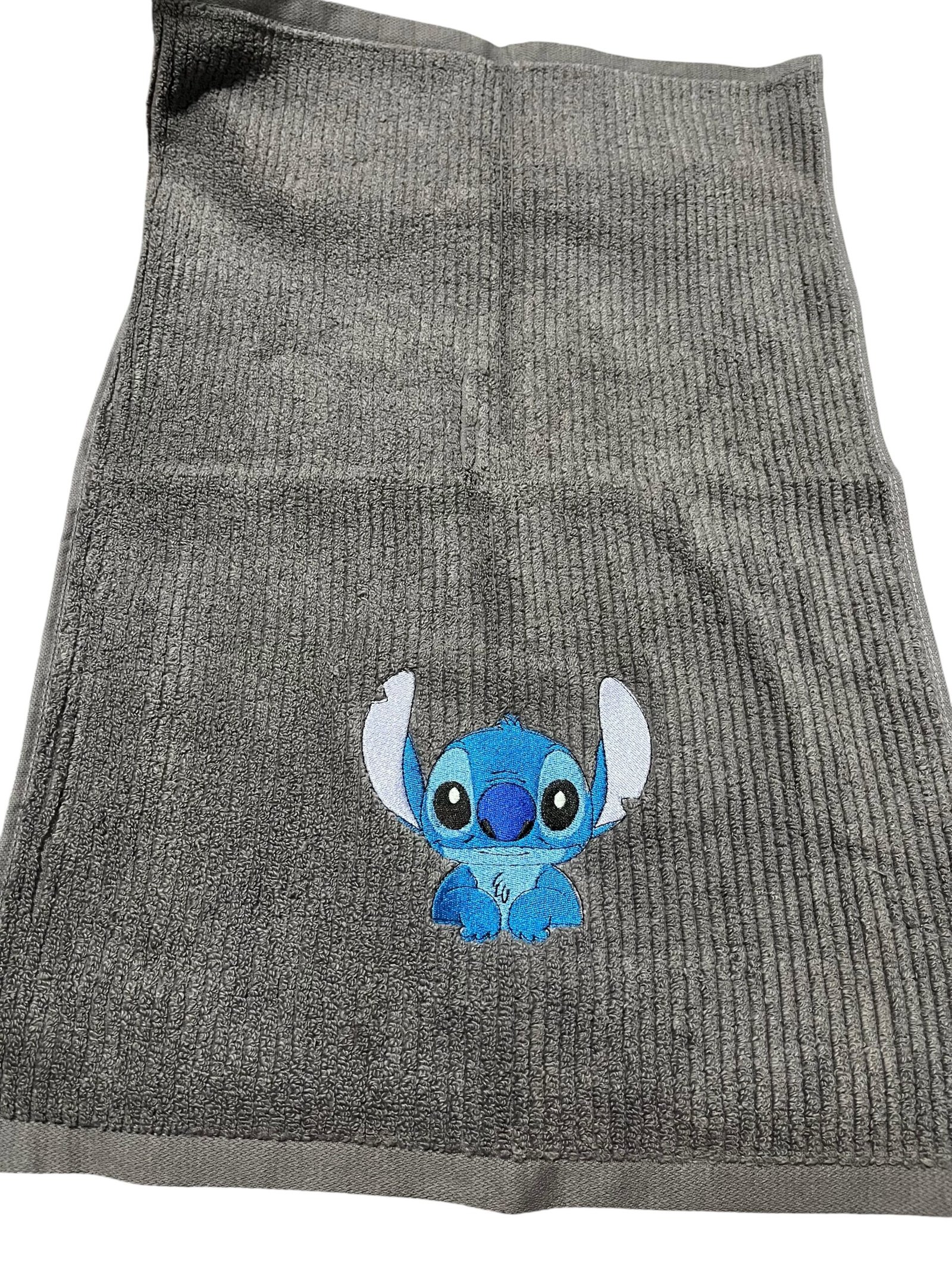 Stitch Embroidered Gray Hand Towel - Image 3