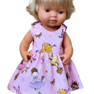 Ballerina Doll Dress. Fits 38cm Miniland Doll.