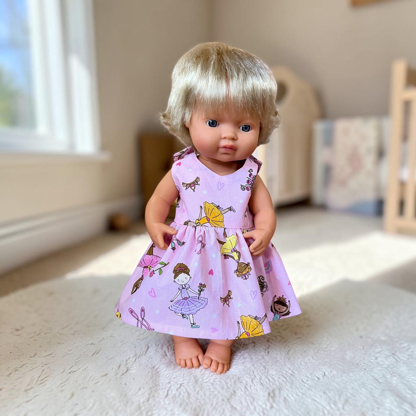 Ballerina Doll Dress. Fits 38cm Miniland Doll. - Image 2