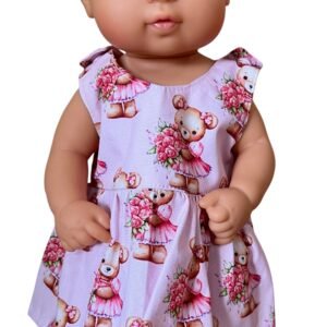 Blossom Bear Doll Dress. Fits 32cm Miniland Doll