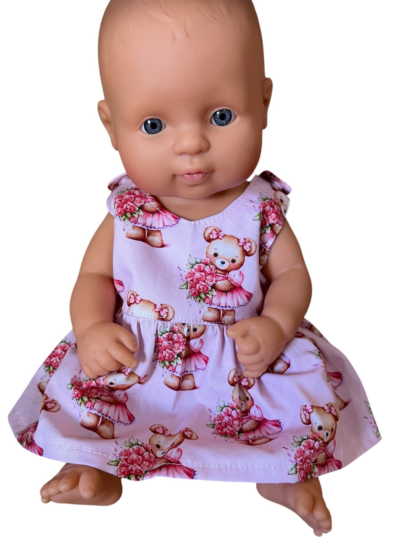 Blossom Bear Doll Dress. Fits 32cm Miniland Doll - Image 4