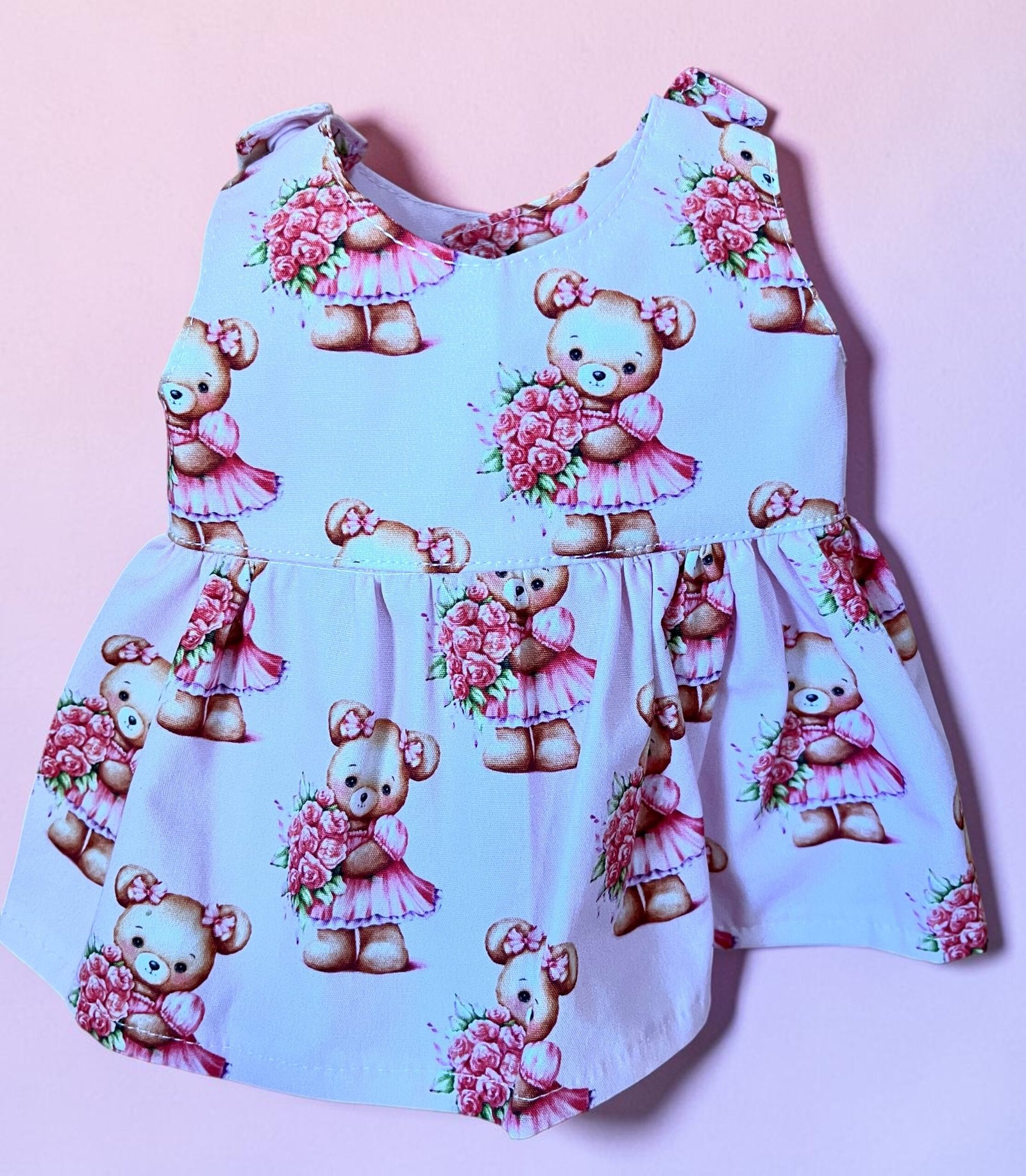 Blossom Bear Doll Dress. Fits 32cm Miniland Doll - Image 5