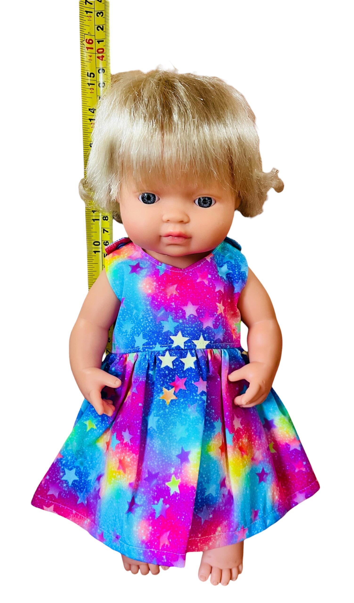 Colourful Twinkles Doll Dress. Fits 38cm Miniland Doll - Image 4