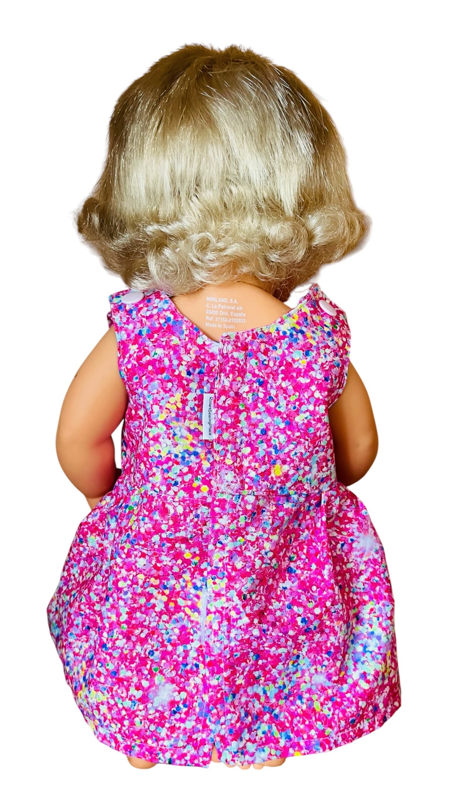 Sprinkle Splash Doll Dress. Fits 38cm Miniland Doll - Image 5
