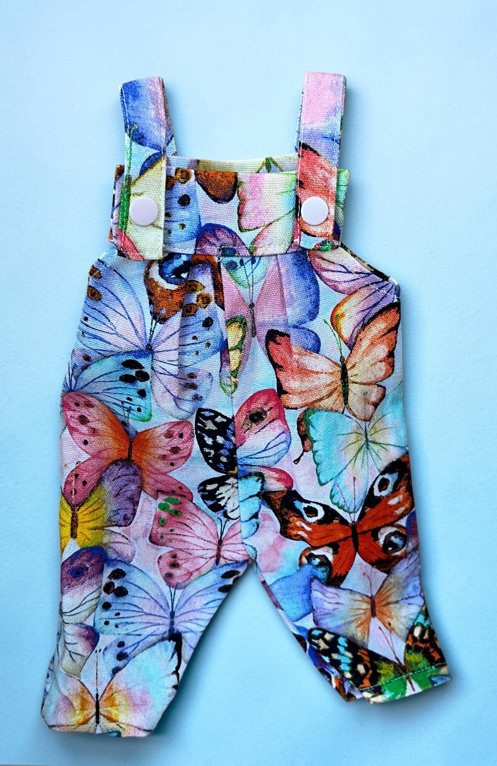 Butterfly Overalls. Fits 43cm Baby Born Doll - Image 2