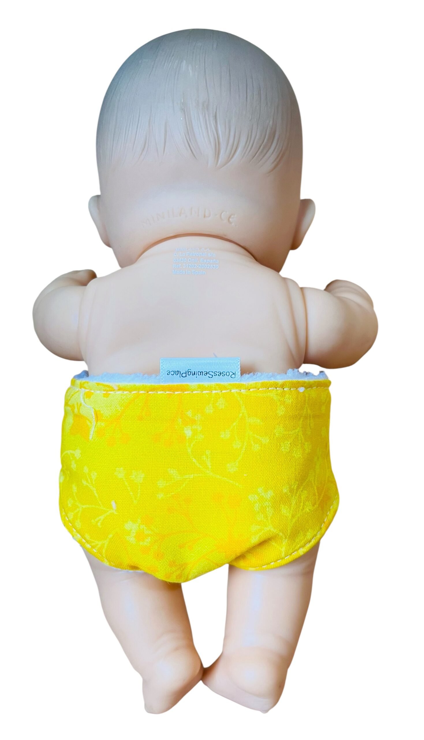 Golden Glow Doll Nappy. Fits 22cm Miniland Doll - Image 3