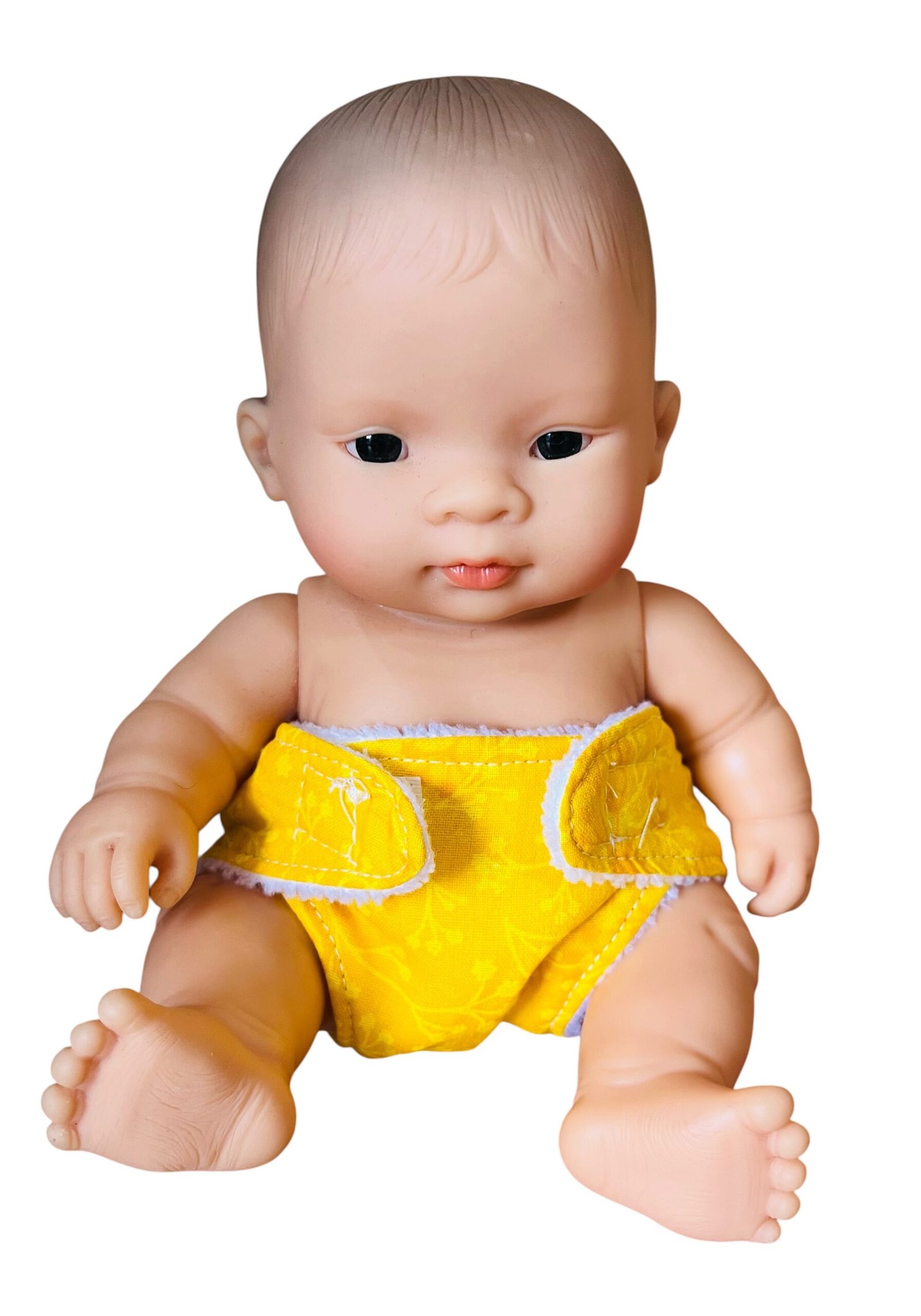 Golden Glow Doll Nappy. Fits 22cm Miniland Doll - Image 4