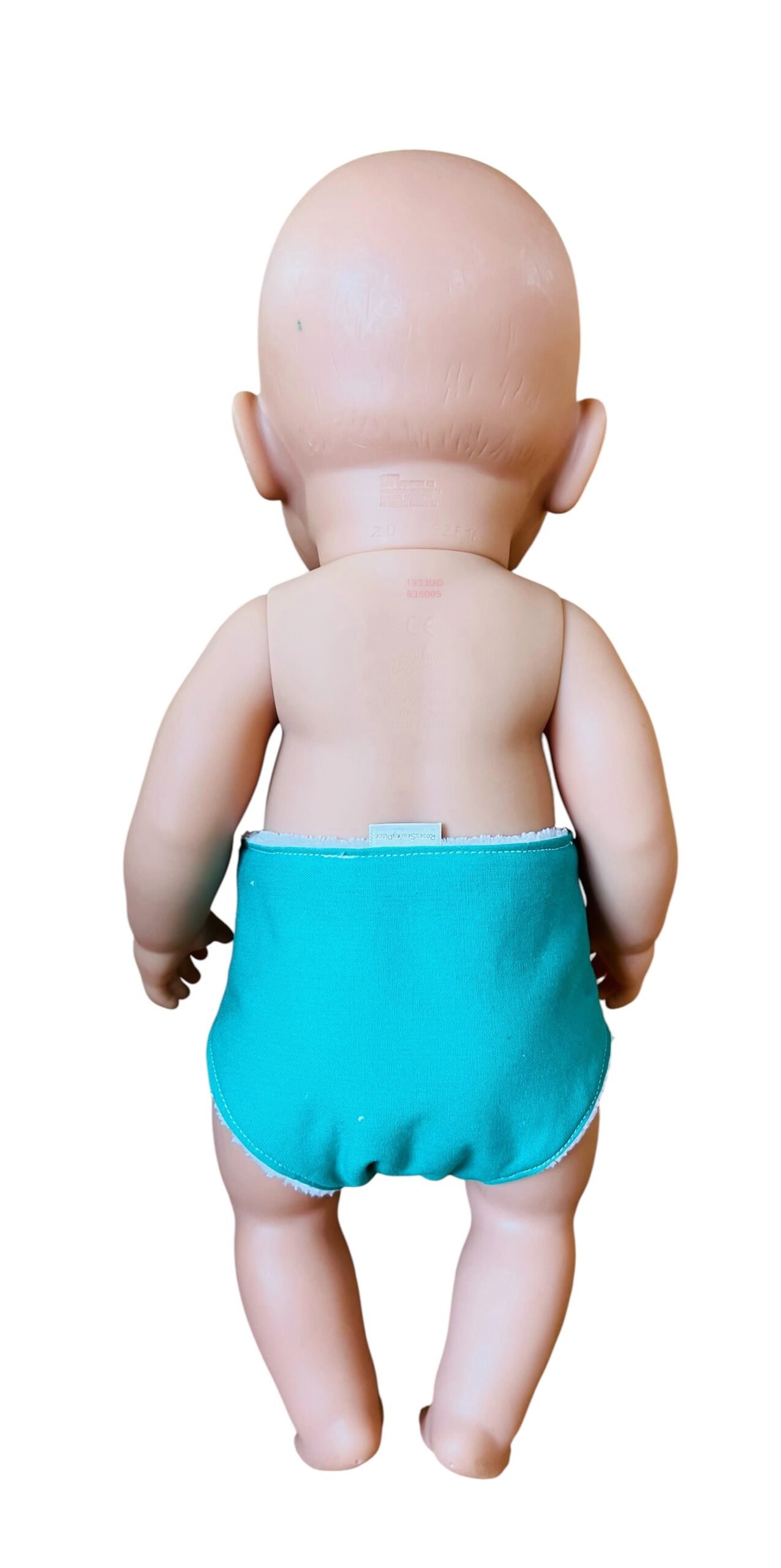 Emerald Green Doll Nappy. Fits 43cm Baby Born Doll. - Image 5