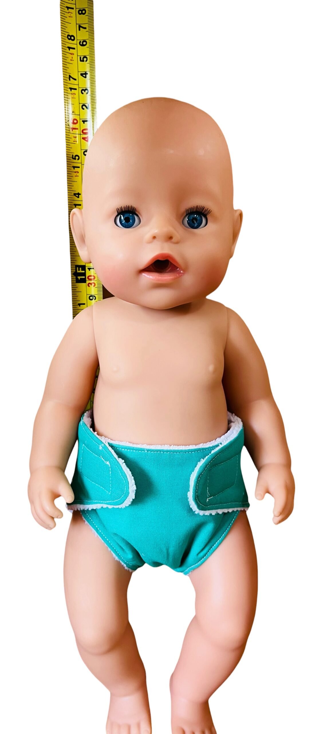 Emerald Green Doll Nappy. Fits 43cm Baby Born Doll. - Image 4